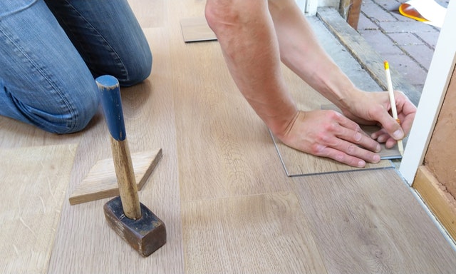 a landlord installs new flooring in their rental